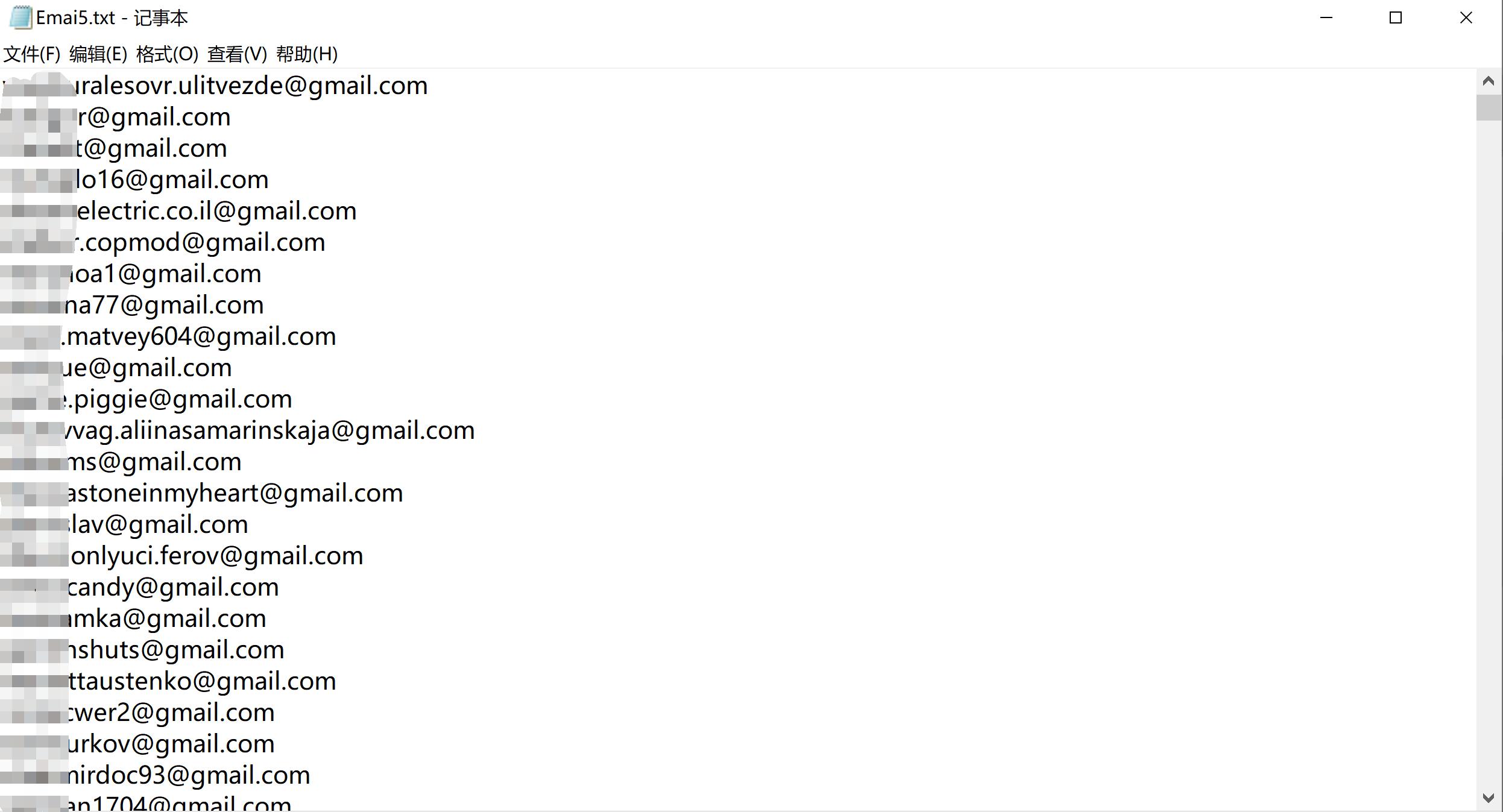 550万海外 Gmail 邮箱数据列表