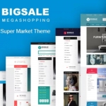 BIGSALE Shopify 主题-主题设计有多个主页和丰富的功能, 适用于时尚, 超市, 电子产品, 化妆品, 家具或任何商店
