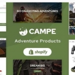 Campe Shopify 露营和探险网站模板