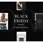 45套黑色星期五素材-PSD可编辑模板-Instagram 风格